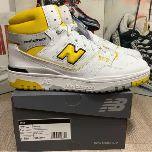 New Balance High Top Sneakers Shoes BB650RCG White Honeycomb Yellow Men's 9.5