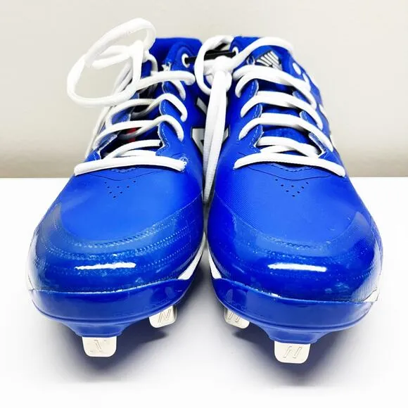 New Balance Men's 4040 v5 Metal Baseball Cleats Blue White Shoes Size 12.5