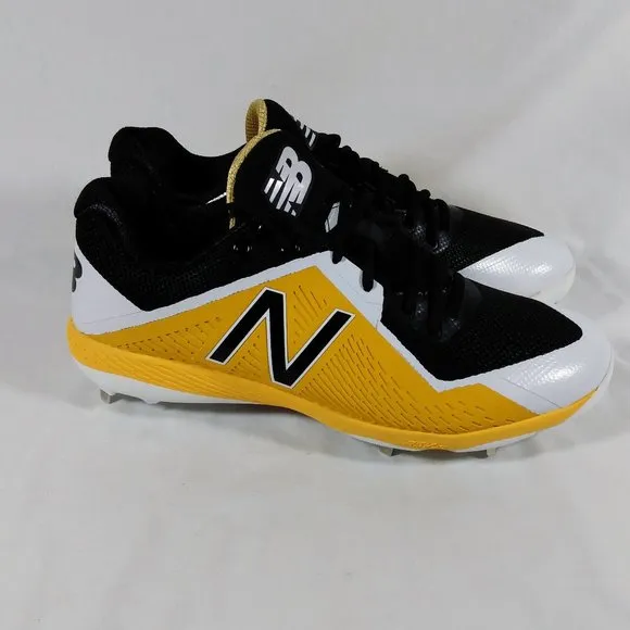 New Balance Men's Low Cut Baseball Cleats Size 14 Yellow/Black/White-NIB