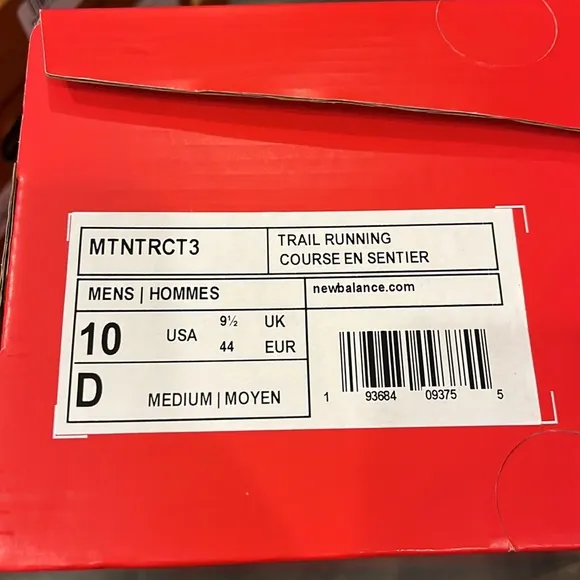 New Balance Nitrel Speed Ride trail shoes sneakers new MTNTRCT3 red mens size 10
