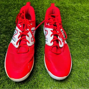 New Balance Red and White Athletic Shoes