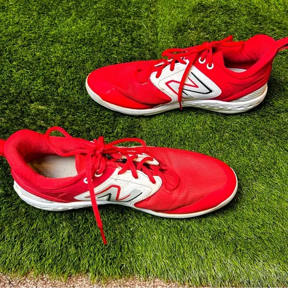New Balance Red and White Athletic Shoes