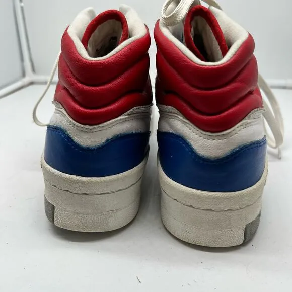 New Balance Shoes Mens 9.5 James Worthy 740 Basketball High Top USA Red Blue
