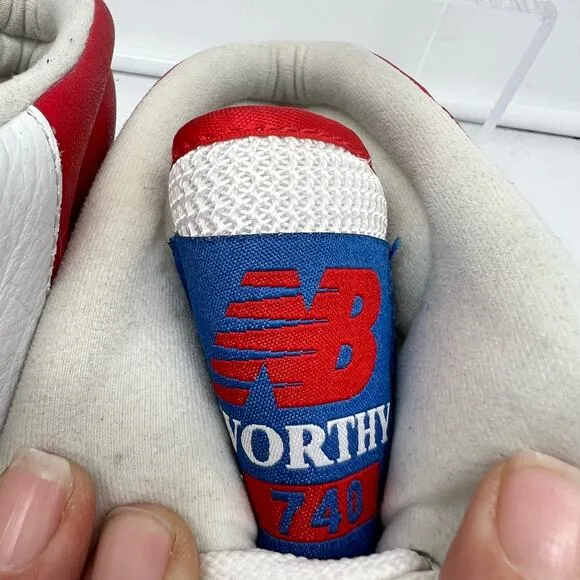 New Balance Shoes Mens 9.5 James Worthy 740 Basketball High Top USA Red Blue