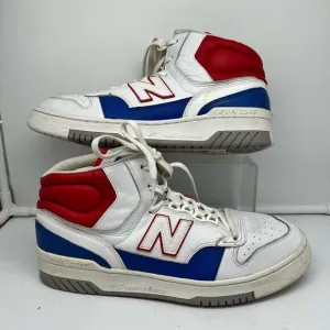 New Balance Shoes Mens 9.5 James Worthy 740 Basketball High Top USA Red Blue