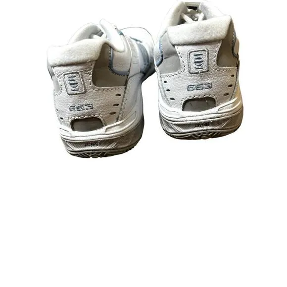 New Balance tennis shoes 653  women's size 8 white blue