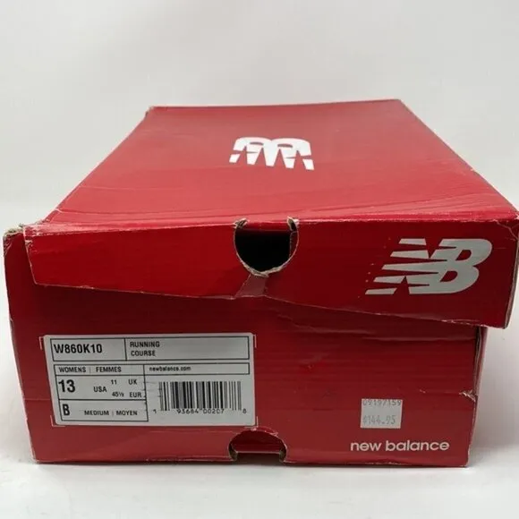 New Balance Womens 860v10 black gunmetal running shoes
