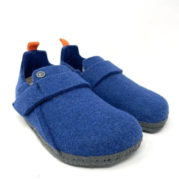 NEW Birkenstock Zermatt Blue Wool Shoes Size C12 /30