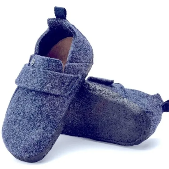 NEW Birkenstock Zermatt Blue Wool Shoes Size C12 /30