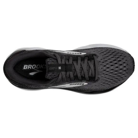 NEW BROOKS men's ghost 16 road running shoe in 090 black/grey/white