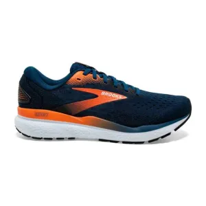 NEW BROOKS men's ghost 16 road running shoe in 474 blue opal/black/nasturtium