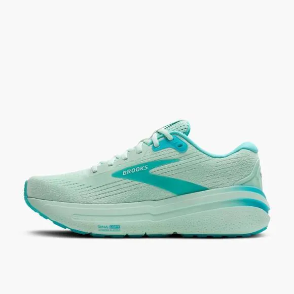 NEW BROOKS men's ghost max 2 shoes in 451 - honeydew/blue/white
