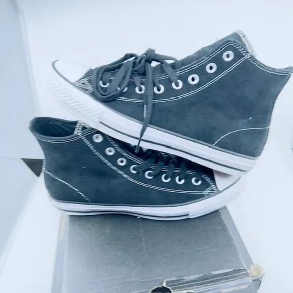 NEW Converse High Top Shoes CONS CTAS Pro Suede 144587C Black Unisex 9.5M 11.5W