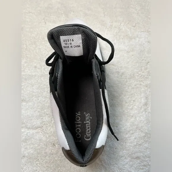 NEW FootJoy GreenJoys 45516 Golf Shoes Size: 10.5 (M)-Color: White/Brown/Black