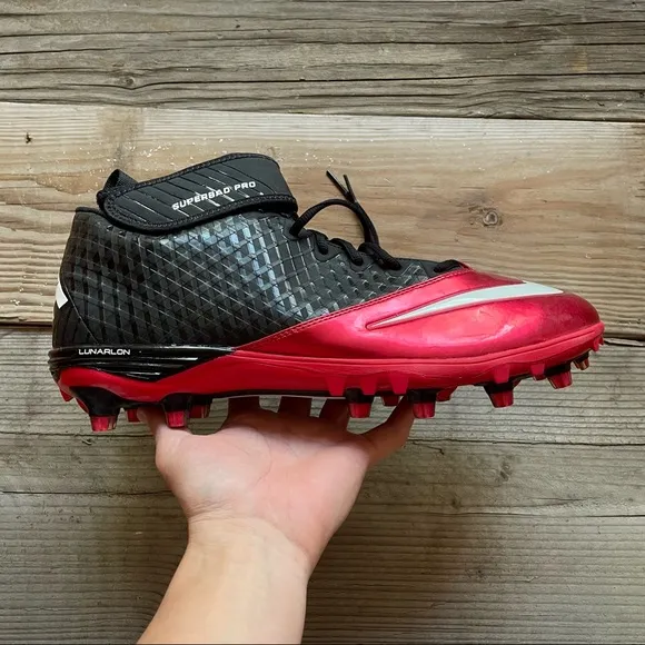 New Men Nike Lunar Superbad Pro TD Football Cleats Atlanta Falcons