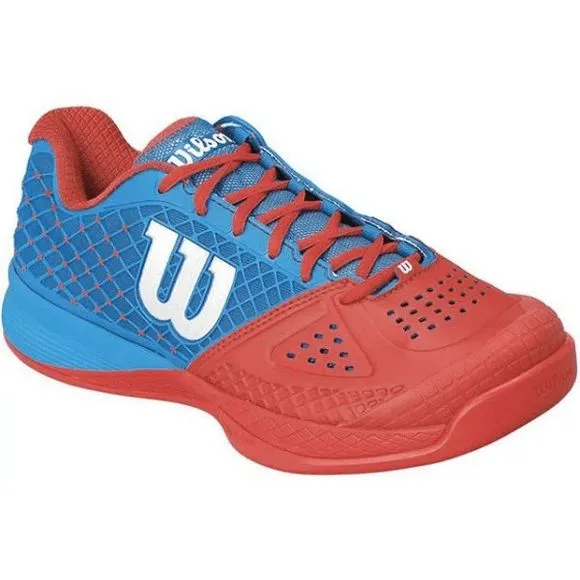 NEW Men's Size 7 WILSON Rush Pro Glide Tennis Shoes Sneakers Red Blue WRS320400