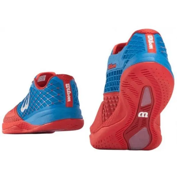 NEW Men's Size 7 WILSON Rush Pro Glide Tennis Shoes Sneakers Red Blue WRS320400