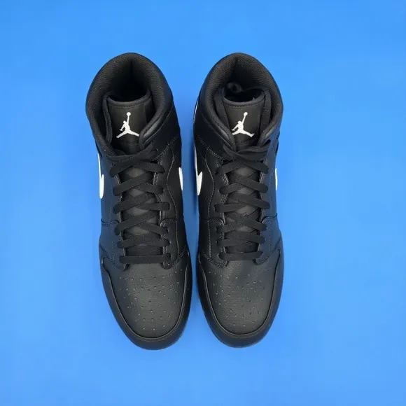 New Nike Air Jordan 1 Mid Football TD Men's Size 13.5 Cleats Black FJ6805-001