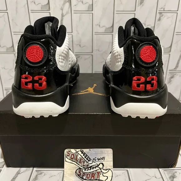 New Nike Air Jordan 9 Retro Low Golf Shoes Cleats White Black Red Bred Mens 7