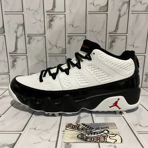 New Nike Air Jordan 9 Retro Low Golf Shoes Cleats White Black Red Bred Mens 7