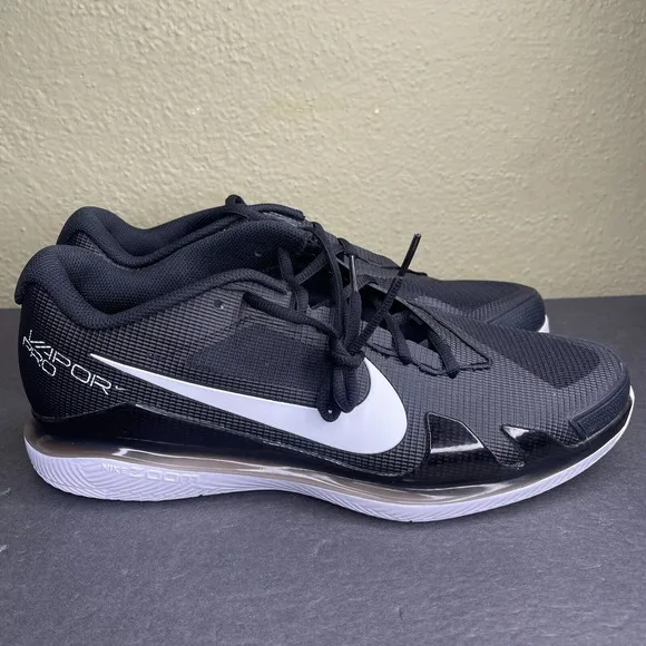 New Nike Air Zoom Vapor Pro HC Men Size 12.5 Black White Tennis Shoes CZ0220-024