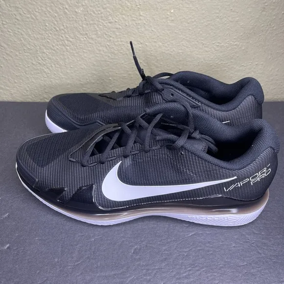 New Nike Air Zoom Vapor Pro HC Men Size 12.5 Black White Tennis Shoes CZ0220-024