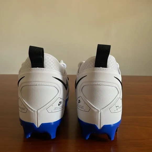 New Nike Alpha Menace Pro 3 Men’s Football Cleats White/Black/Blue CT6649-101