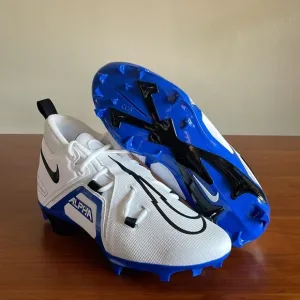 New Nike Alpha Menace Pro 3 Men’s Football Cleats White/Black/Blue CT6649-101