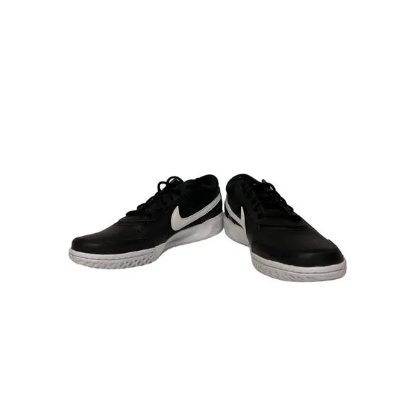 NEW! Nike Court Air Zoom Lite 3 Tennis Pickleball Black White Shoes Men's 9.5