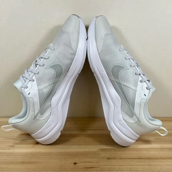 NEW Nike Downshifter 12 Road Running shoes Mens 10.5 White Pure Platinum NEW NIB