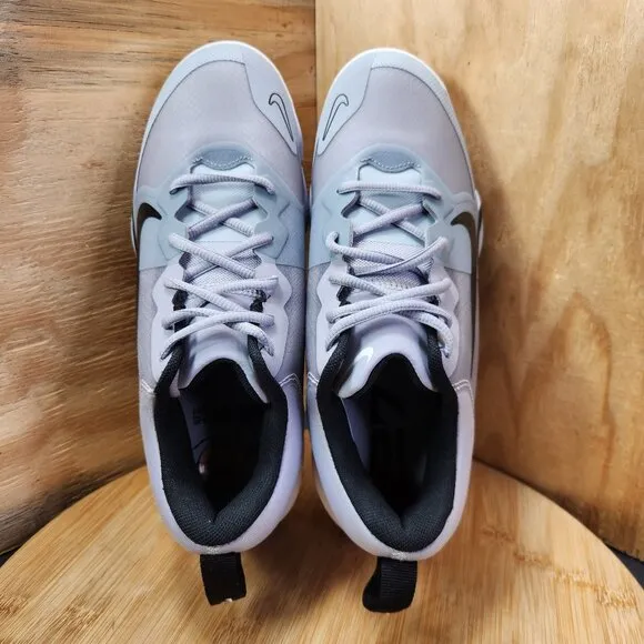 New Nike Force Zoom Trout 9 Mens Gray Metal Baseball Cleats Size 7.5 Shoes