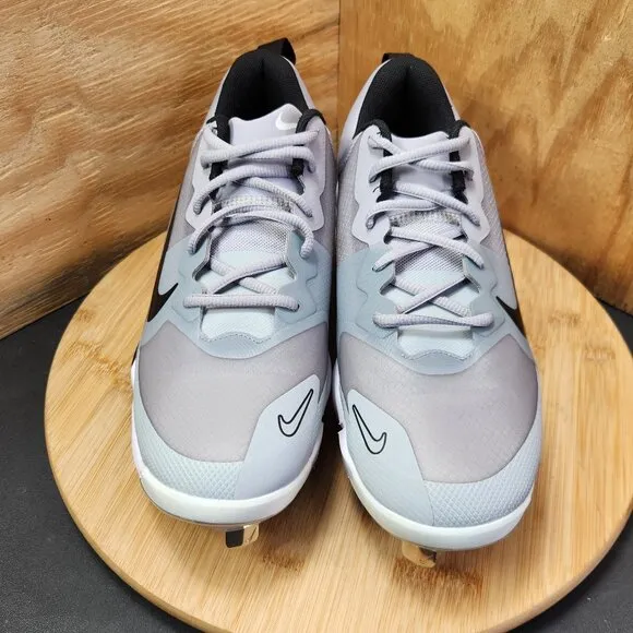 New Nike Force Zoom Trout 9 Mens Gray Metal Baseball Cleats Size 7.5 Shoes