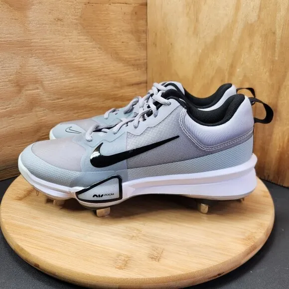 New Nike Force Zoom Trout 9 Mens Gray Metal Baseball Cleats Size 7.5 Shoes
