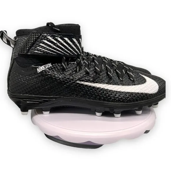 NEW Nike Lunarbeast Skin Football Cleats 847725-011 Mens 18 High Top Black Shoes