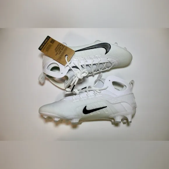 NEW Nike Men’s 9 Huarache 9 Elite Mid LAX Lacrosse Cleats White/Black FD0088-101