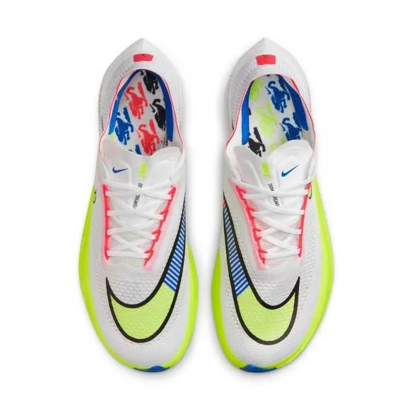 NEW NIKE men's zoomx streakfly shoes in white/volt/racer blue/black