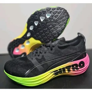 New Puma ForeverRun Nitro Futrograde Running Black Shoes 380005-01  Men's Size 9