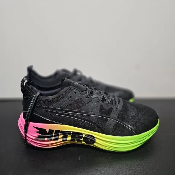 New Puma ForeverRun Nitro Futrograde Running Black Shoes 380005-01  Men's Size 9