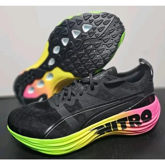 New Puma ForeverRun Nitro Futrograde Running Black Shoes 380005-01  Men's Size 9