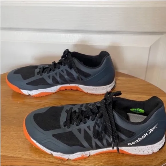 New Reebok Sneakers Stability Speed TR Crossfire Focused Gray Orange White Sport