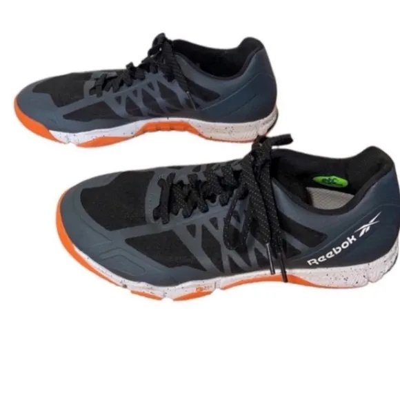 New Reebok Sneakers Stability Speed TR Crossfire Focused Gray Orange White Sport
