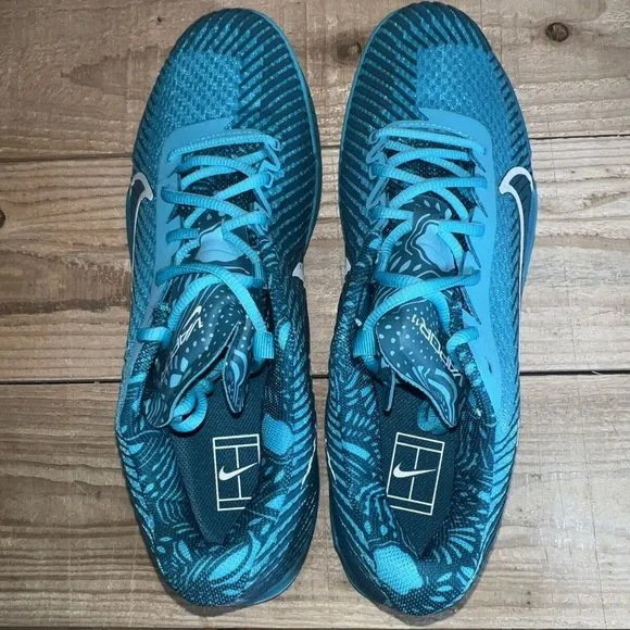 NEW Sz 10-11.5: Nike Men's Zoom Vapor 11 HC Tennis Shoes Teal Nebula/White