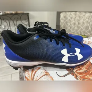 NEW Under Armour Micro G Pursuit 1297317-001 Blue Baseball Cleats Shoes …