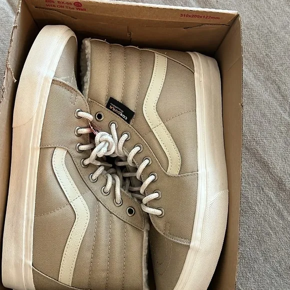 NEW Vans Sk8-Hi Cordura Sherpa Walnut/Marshmallow High-Top Shoes Men’s Size 9