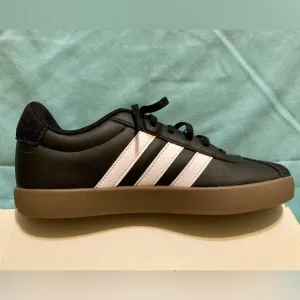 New With Box, Adidas, Boys Size 4.5, Black &amp; White, Skateboarding Tennis Shoes