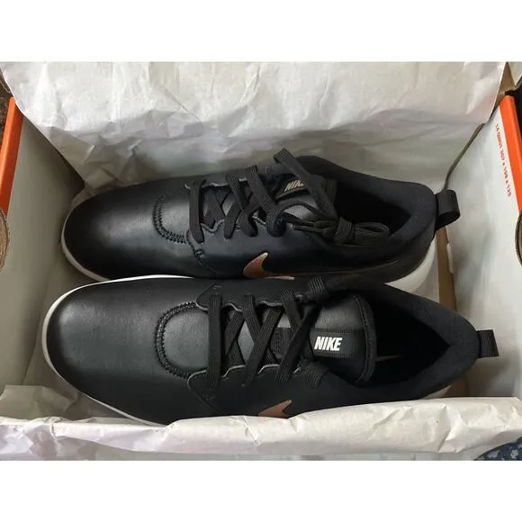 New Women’s Nike Roshe G Tour Golf‎ Cleats Shoes Black Bronze AR5582-001 Sz 8