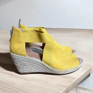 NEW Yellow Gentle Souls Wedge Sandals