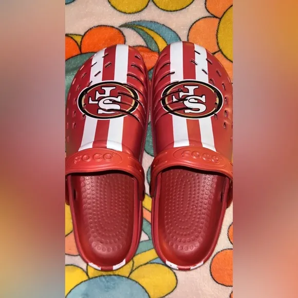 NFL 49ers Foco Clogs With Back Strap Size 13/14 XL Old Style