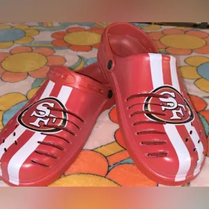 NFL 49ers Foco Clogs With Back Strap Size 13/14 XL Old Style