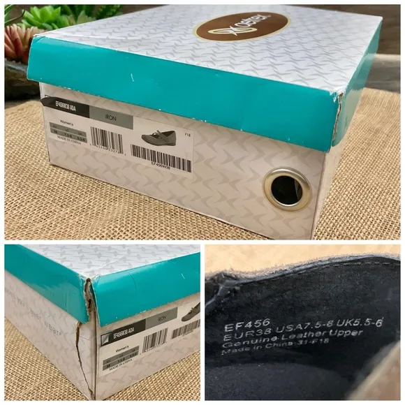 NIB Aetrex Ada Comfort Leather Mary Jane Shoes 38